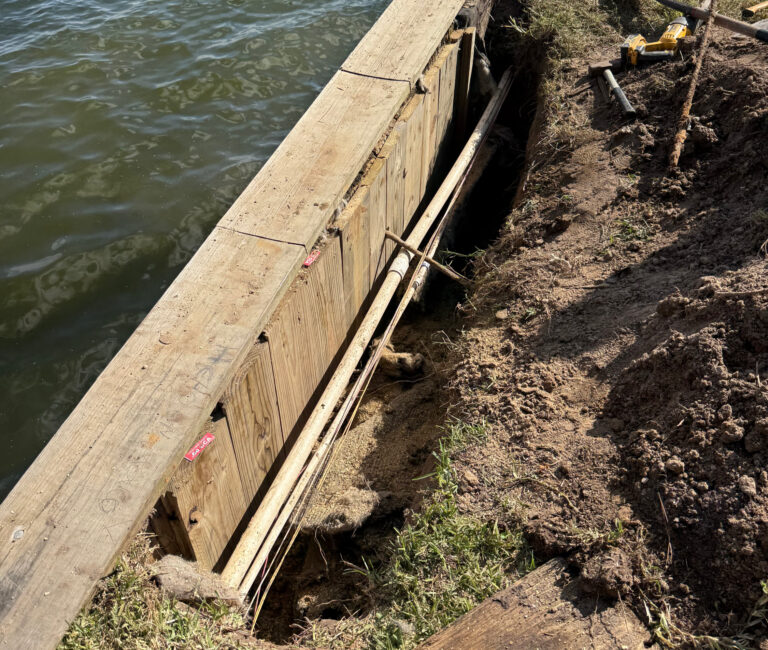 Worksite - Eroding Bulkhead Before