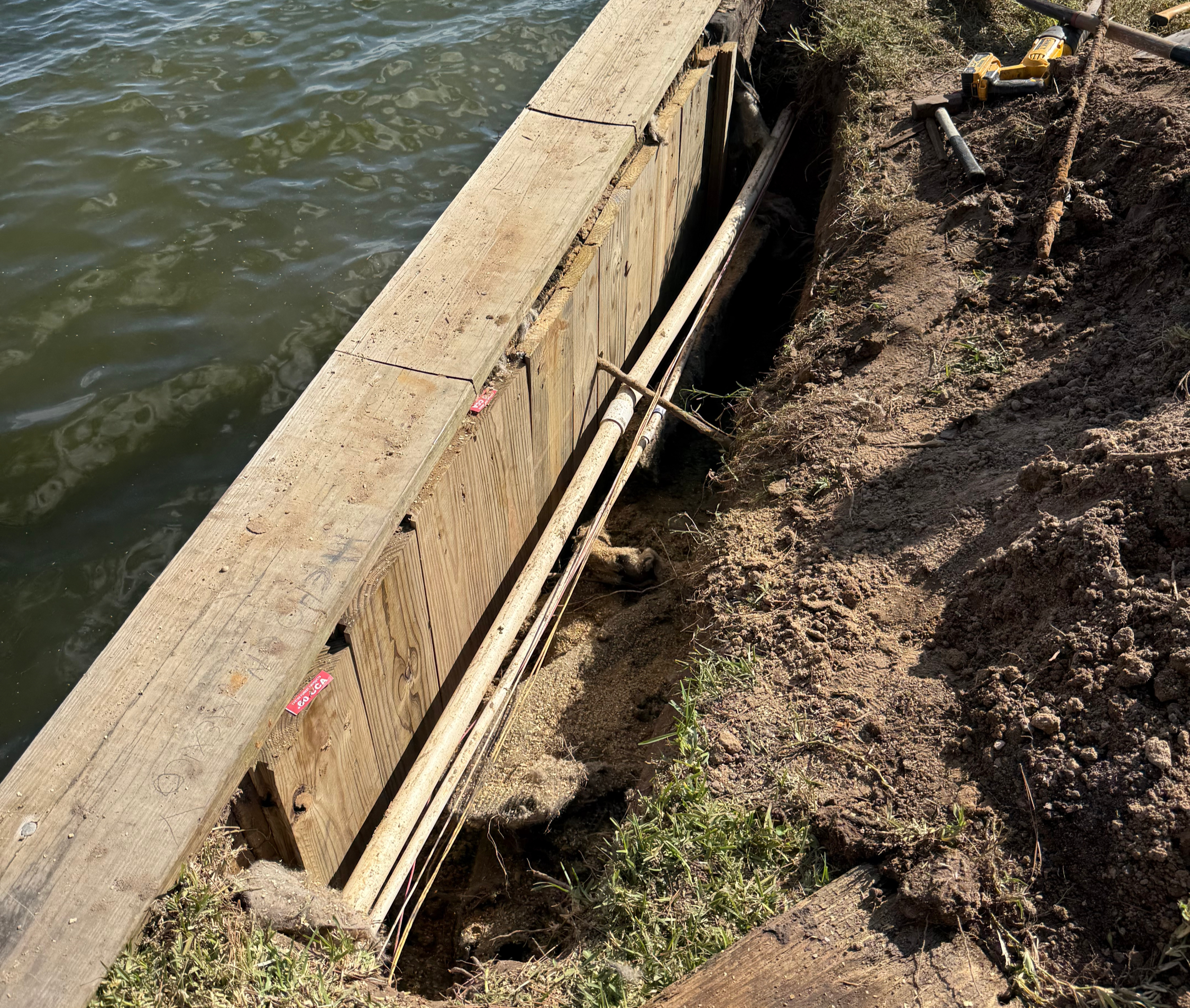 Failed Wood Bulkhead Tieback Replacement Repair